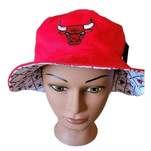 Chicago Bulls Reversable Bucket Hat NWT Ultra Game New without Tags